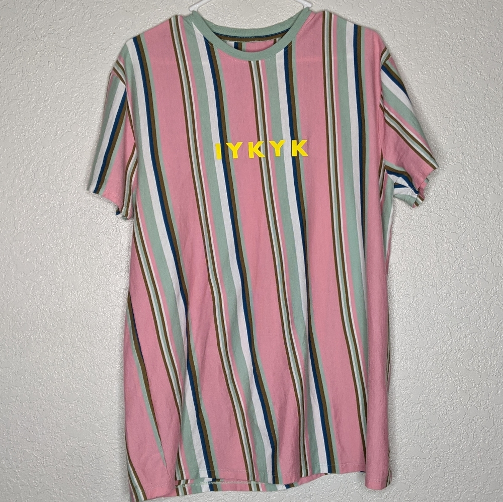 Vox populi for the people - iykyk striped tee size large (d)